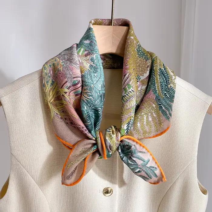 70% laine 30% Foulard en soie véritable pour femmes châles enveloppes Foulard foulards de haute qual