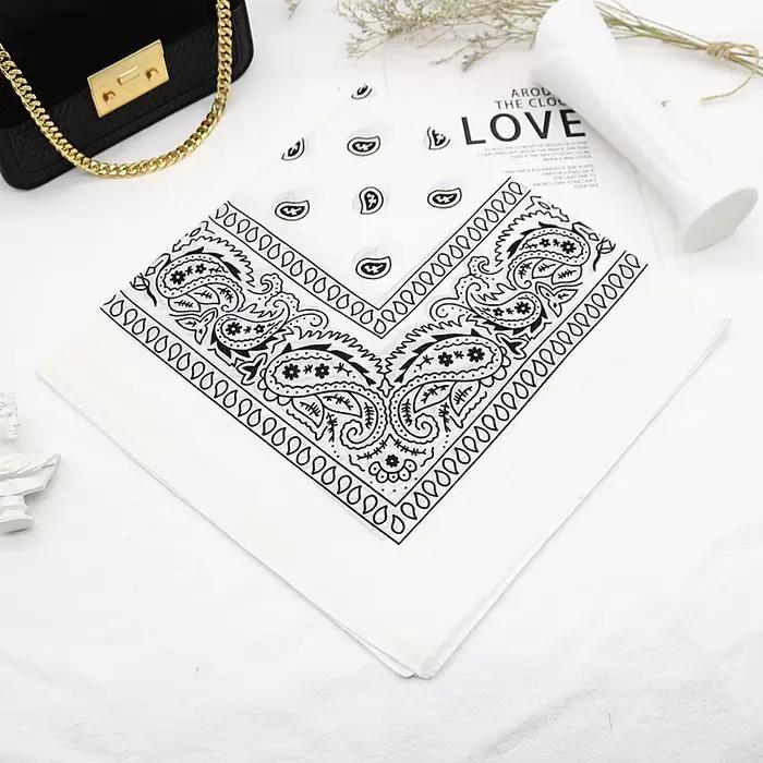 Foulard Bandana unisexe en coton, style Hip Hop, carré, imprimé, mouchoir