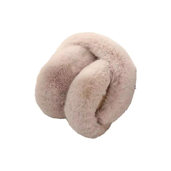 Mode hiver chaud cache-oreilles moelleux cache-oreilles pour femmes doux en peluche cache-oreilles f