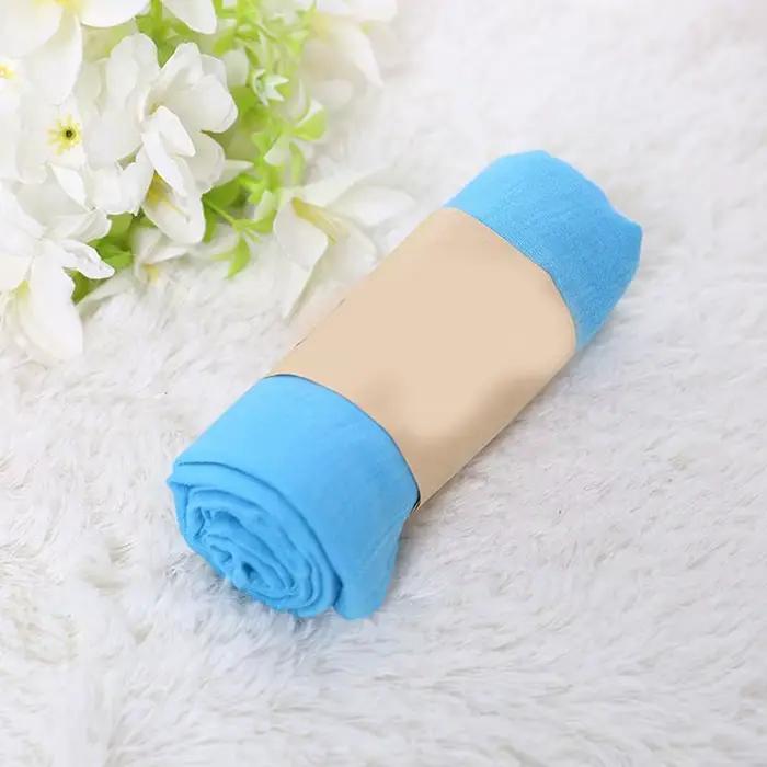 Nouvelles femmes coton lin écharpe châle Hijab musulman Long foulard foulards bandeau couleur unie f