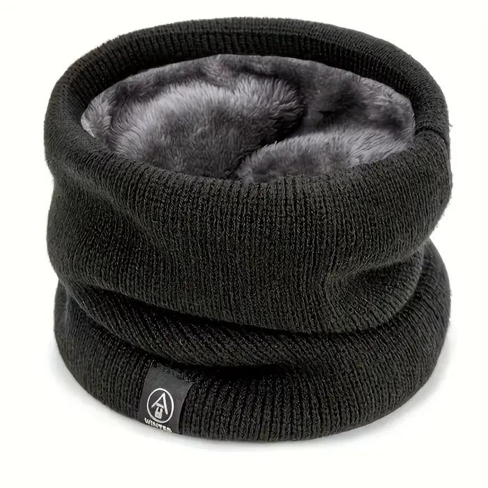 Cache-cou en polaire épaisse d'hiver – Design doux en couleur unie, unisexe, idéal pour les activité