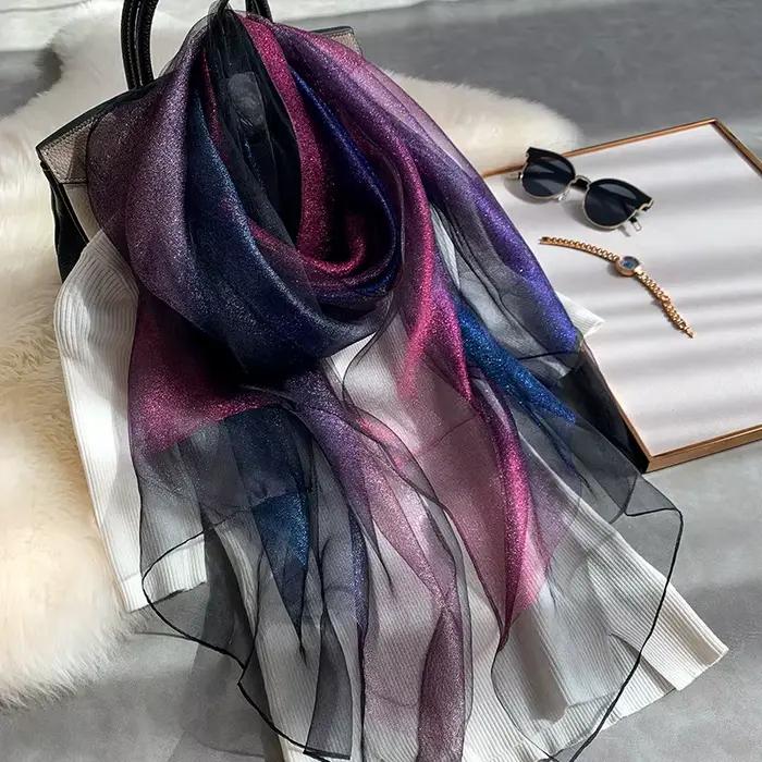Injplanchers f-Châles et Écharpes en Polyester de Haute Qualité pour Femme, Pashmina de Voyage, Band