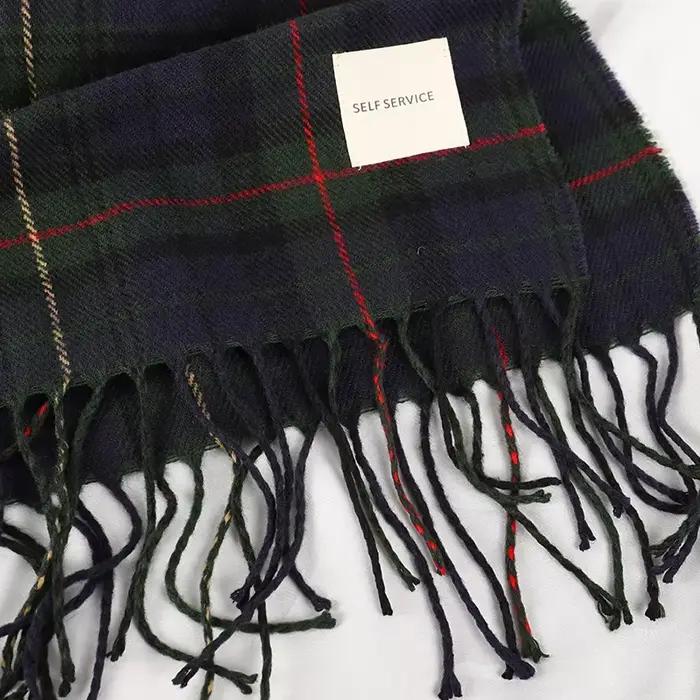Écharpe d'hiver à carreaux pour femmes, écharpes de cou et de tête, écharpes décontractées à la mode