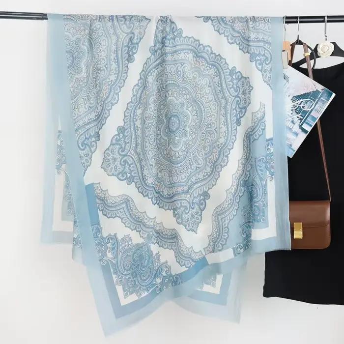 Écharpe de luxe en cachemire pour femmes, châles doux et chauds, accessoires pour cheveux, grand Pas