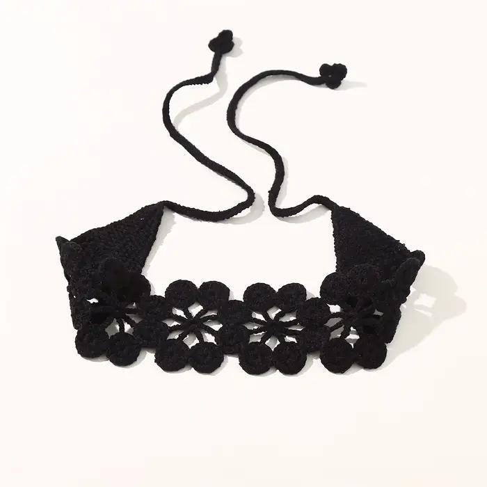 Foulard de cheveux au Crochet creux créatif, 1 pièce, bandeau tissé de Style Simple, accessoires pou