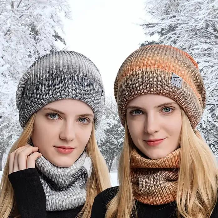 Ensemble chapeau et écharpe de cou pour femmes
