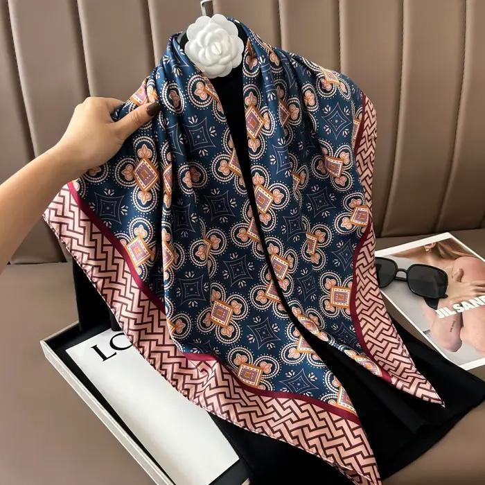 Écharpe carrée en Satin pour femmes
