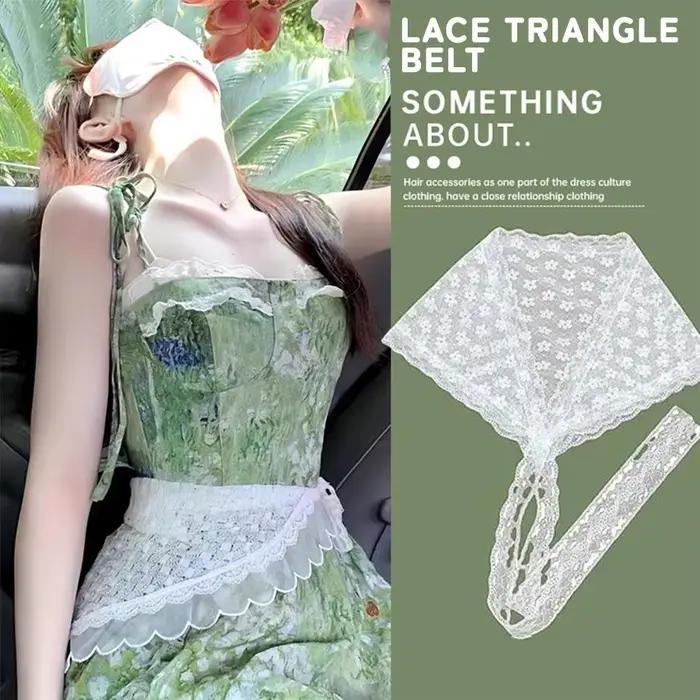 Foulard triangulaire en dentelle d'été