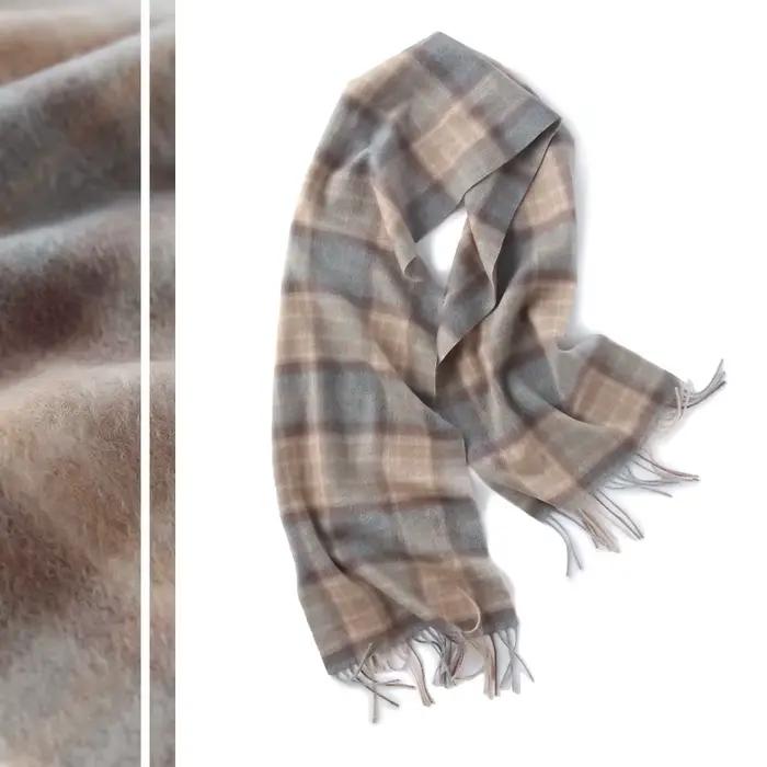 2025 foulards à carreaux écossais rouges 100% laine très sélectionnés