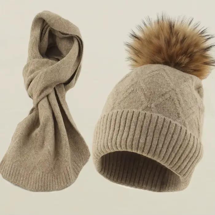 Ensemble chapeau et écharpe pour femme