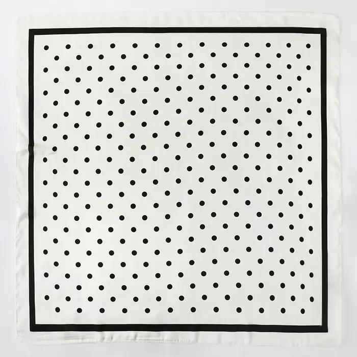 Dame cheveux Dot écharpe femme soie carré foulards bandeau pour femmes Bandana mode Foulard châles