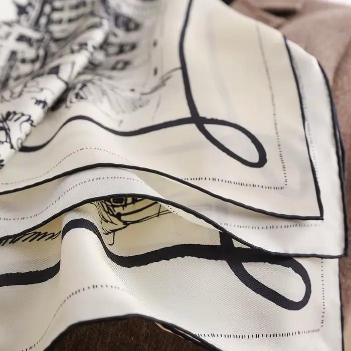 Foulard en soie sergé 90CM