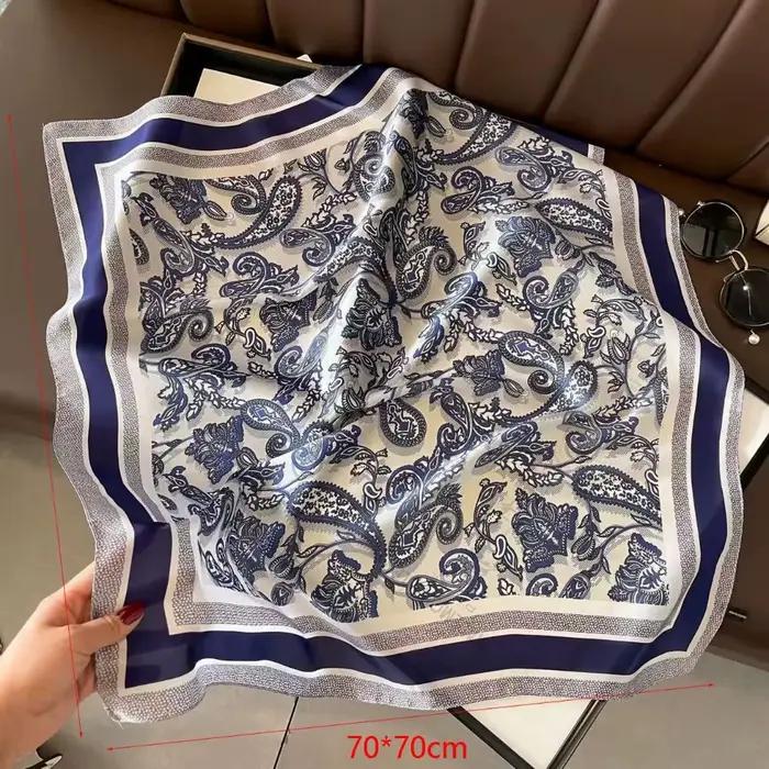 Écharpe de tête en satin pour femme
