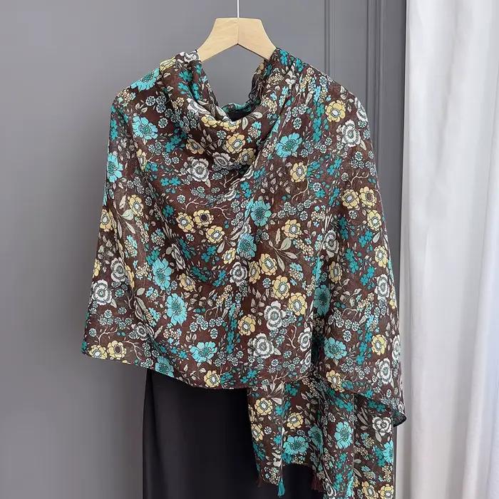 [Grande écharpe confortable à imprimé Paisley]