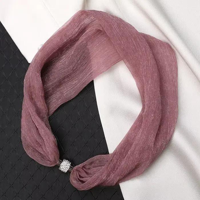 Écharpe Magnétique Classique Unie Tendance pour Femme