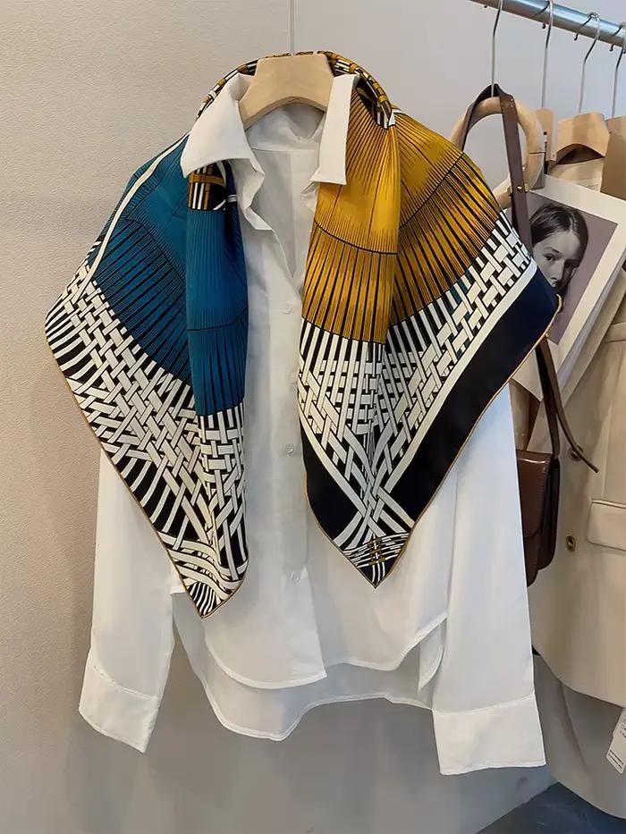 100% foulards en soie de mûrier de luxe concepteur ourlet roulé Bandannas