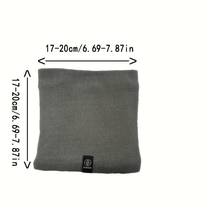 Cache-cou en polaire épaisse d'hiver design doux couleur unie unisexe pour activités de plein air et usage quotidien gris noir