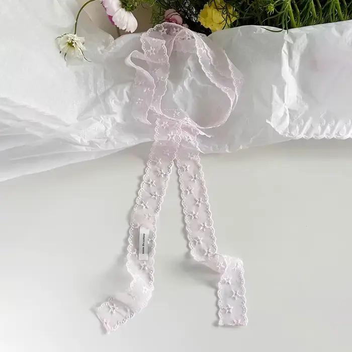Écharpe longue en soie tendance Star Lace pour femme