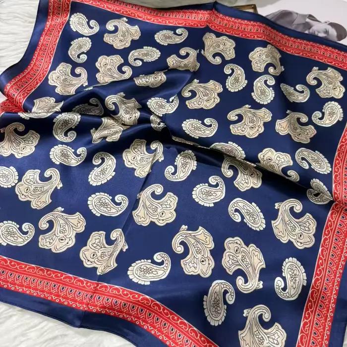Foulard en soie de mûrier BYSIFA avec motif paisley pour femmes élégantes et modeuses pour toutes les saisons et occasions décontractées