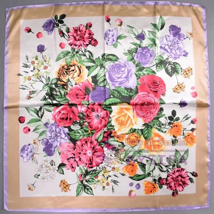 [BYSIFA] – foulards carrés kaki pour femmes