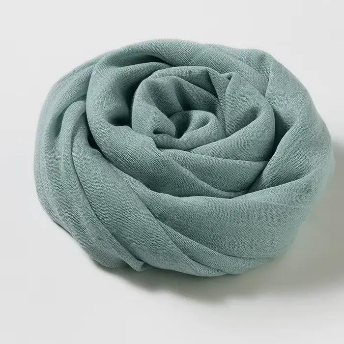 Écharpe en lin et coton Ayaco.Fan multifonction pour femmes, résistante, anti-coup de soleil, élégante et décontractée pour toutes les saisons
