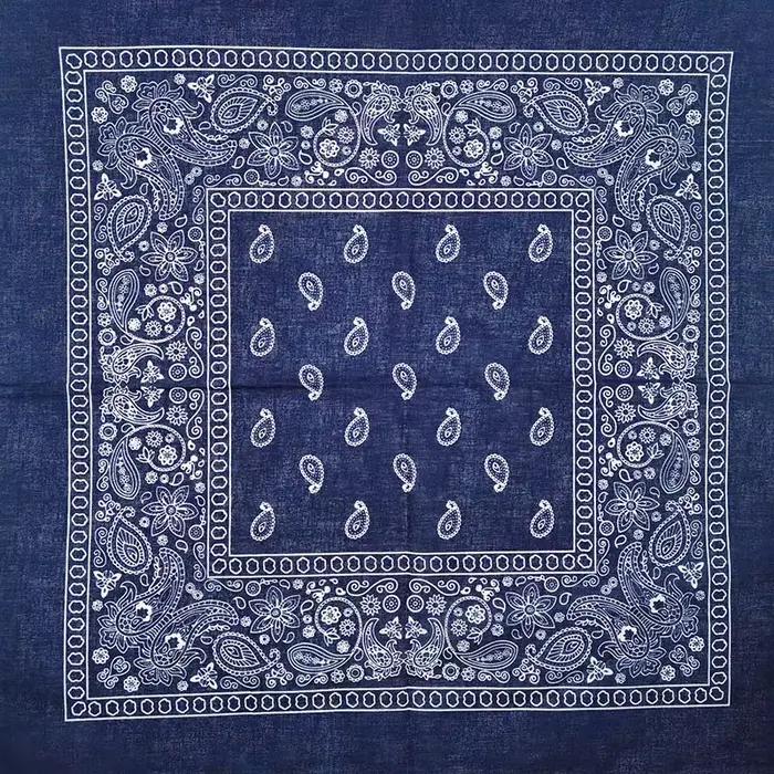 Femmes Foulard solide Hip Hop coton Bandana carré écharpe cajou bandeau