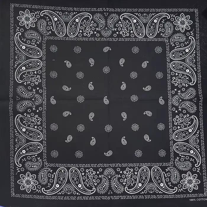 Femmes Foulard solide Hip Hop coton Bandana carré écharpe cajou bandeau