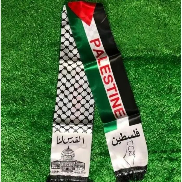 Écharpe Palestine colorée à la mode, drapeau palestinien, ensemble écharpe, chapeau et gants, tricotée en polyester, pour femmes, mariage, anniversaire, cérémonies de remise de prix