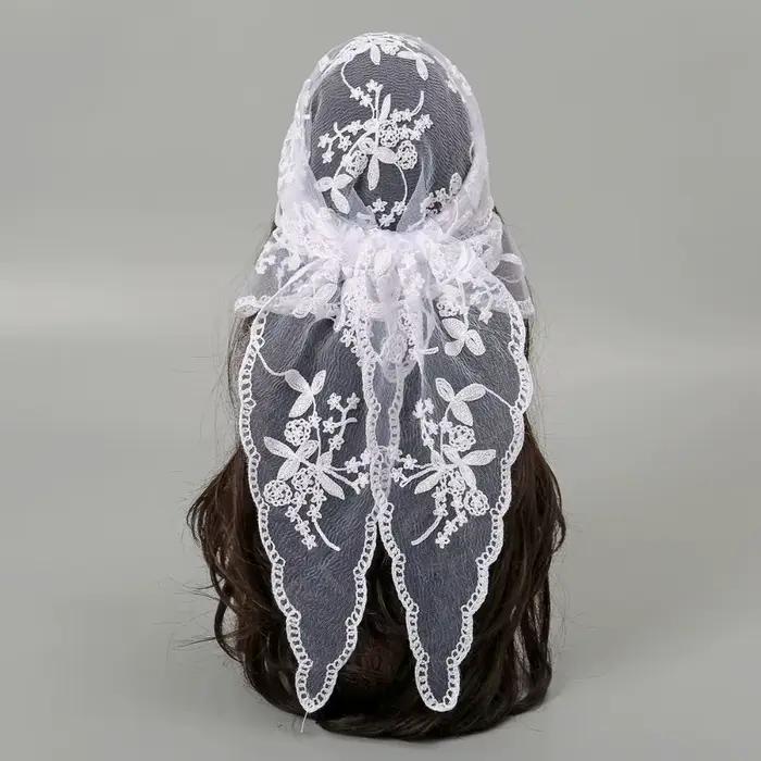 Nouveau Foulard en dentelle ajouré broderie mince