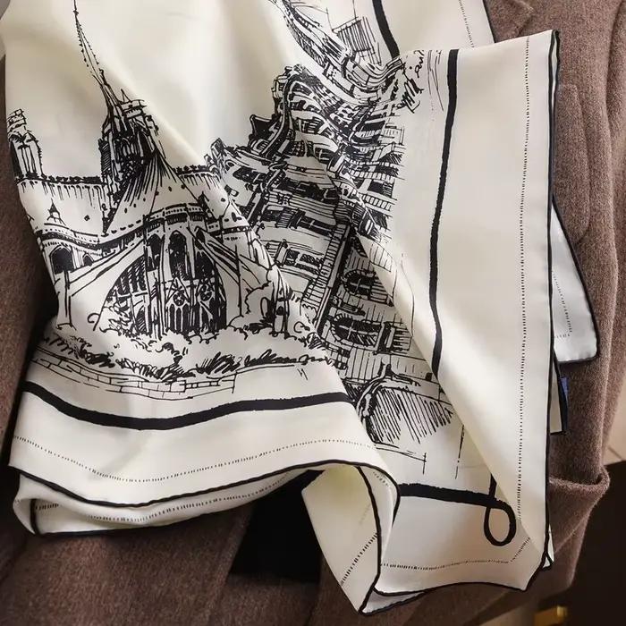 Foulard en soie sergé 90CM