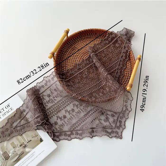 Foulard triangle en dentelle creuse pour femme