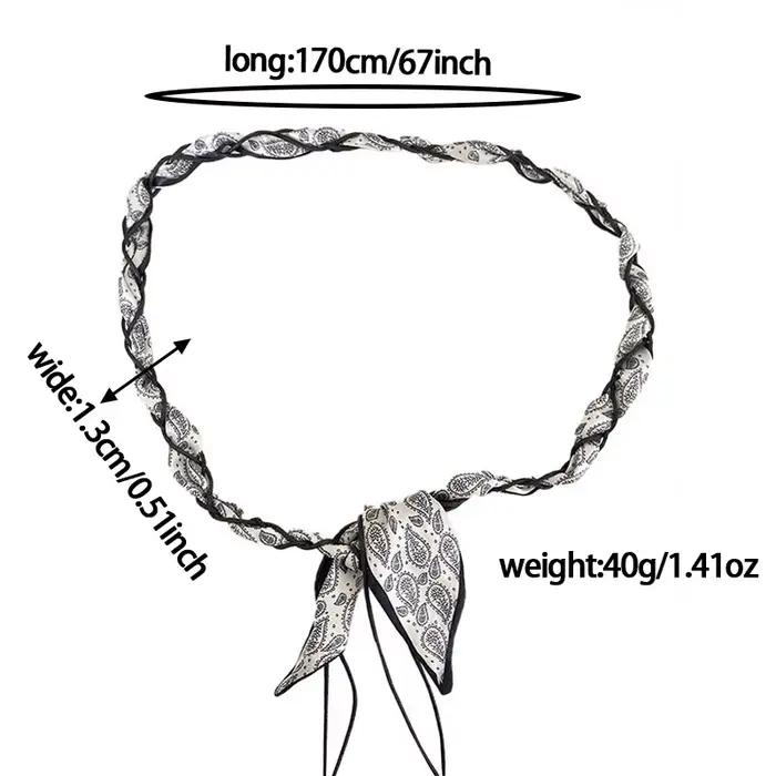 1 ceinture écharpe tressée style bohème