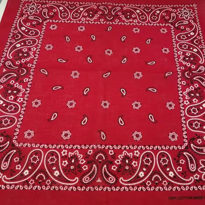 Femmes Foulard solide Hip Hop coton Bandana carré écharpe cajou bandeau