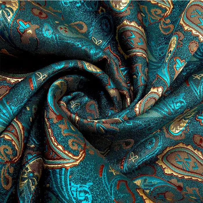 Ensemble Écharpe, Cravate, Pochette et Boutons de Manchette Vert Jacquard Paisley pour Hommes - Accessoires Polyvalents pour Occasions Spéciales et Usage Tous les Quatre Saisons