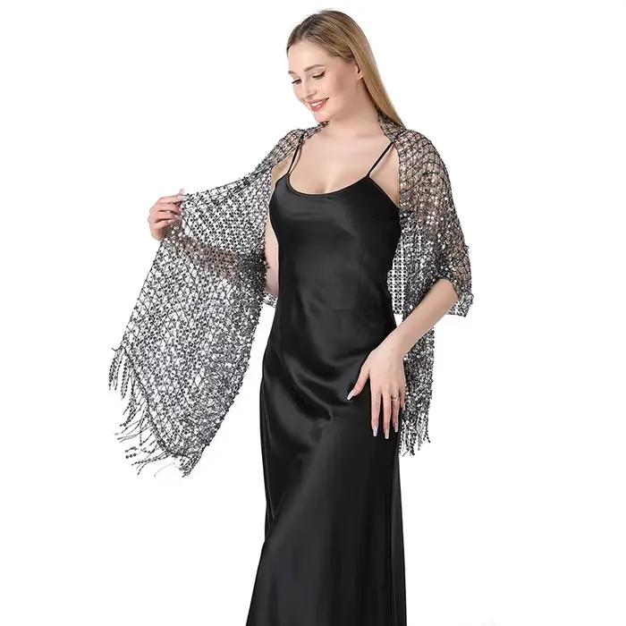 Écharpe à Paillettes Vintage pour Femme