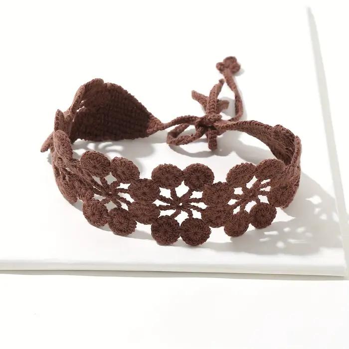 Foulard de cheveux au Crochet creux créatif