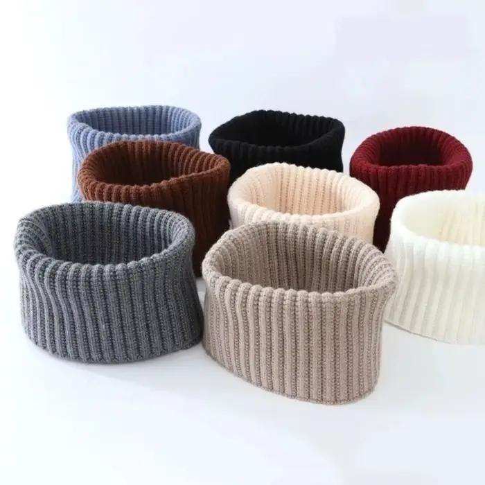 Écharpe en polyester tricotée double couche pour homme et femme, style pull, conception chaude et élégante pour les sorties hivernales et les activités extérieures