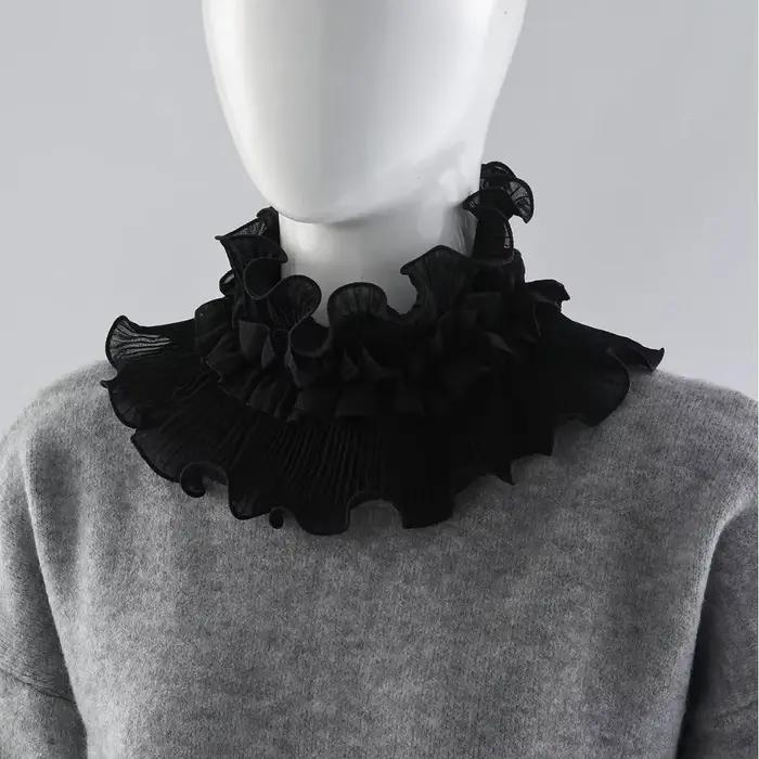 Printemps et été nouvelle écharpe en dentelle femmes multifonctionnel polyvalent col de chemise décoration à la mode
