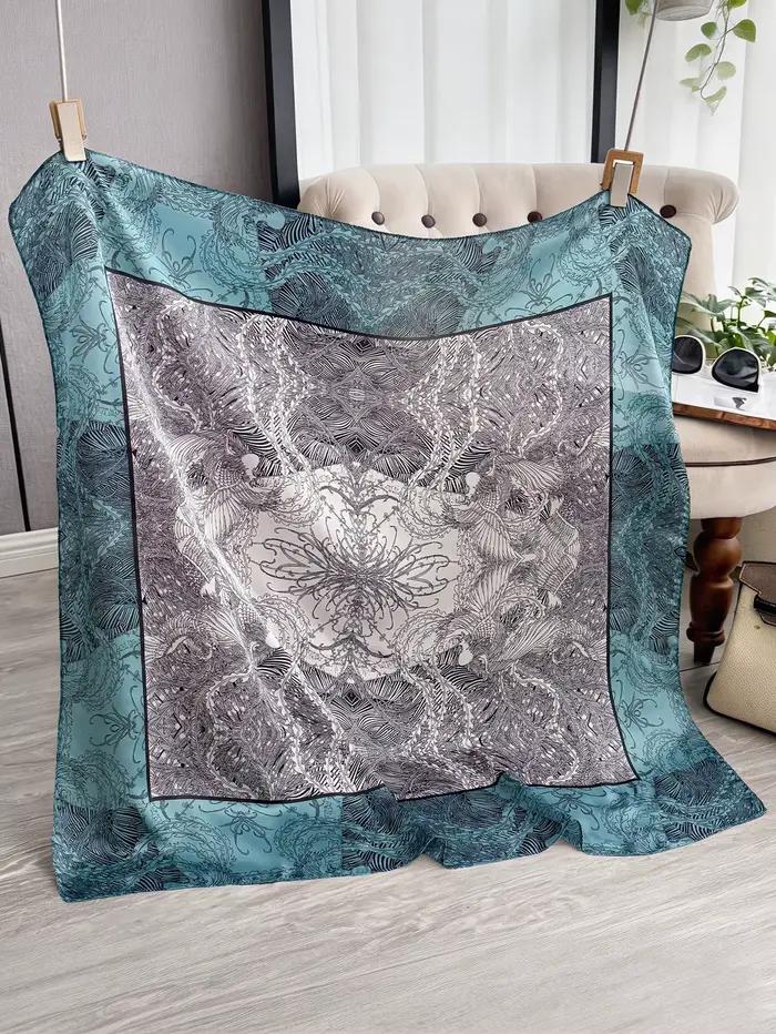 Nouveau Foulard Carré en Satin Lijiin 90*90cm
