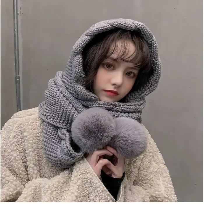 Chapeau en laine tricoté épais