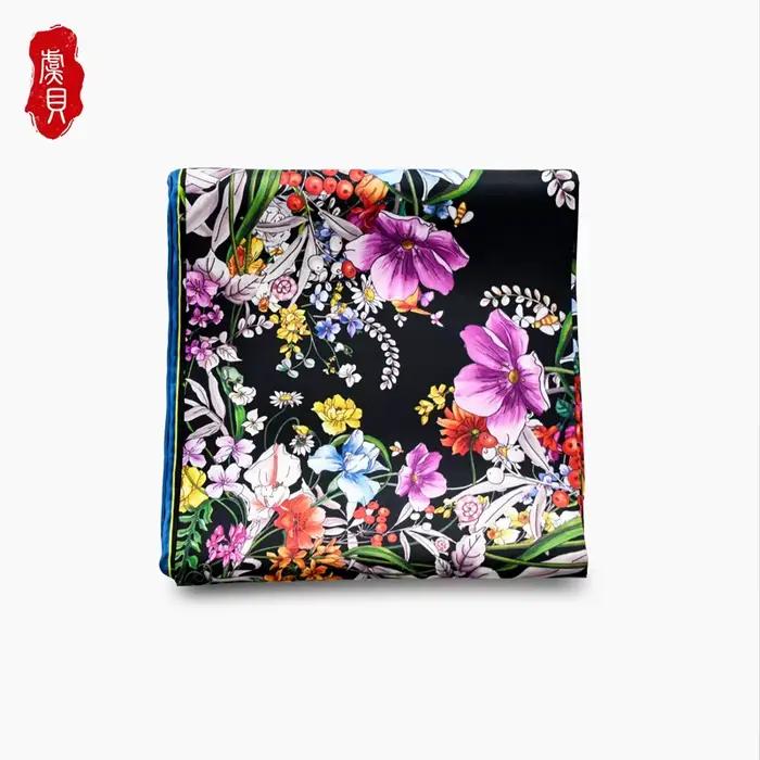 Foulard en sergé de soie véritable pour femmes