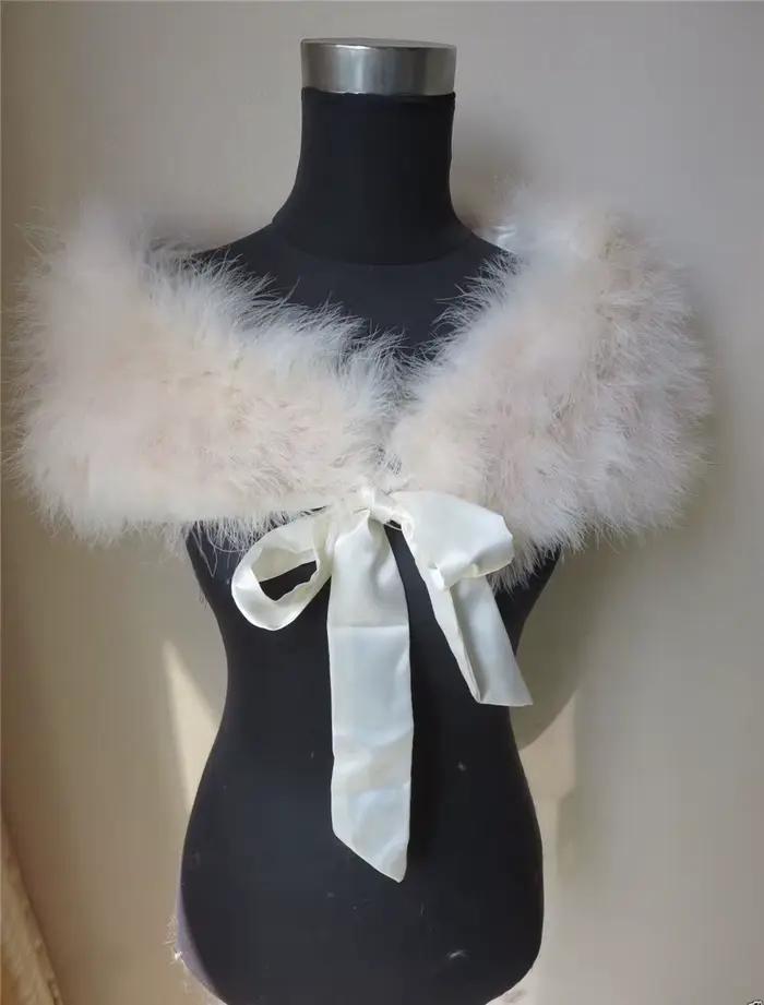Châle de fourrure femme blanc | cape