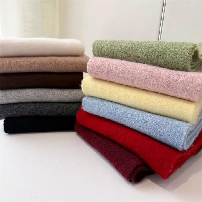 Styles coréens de luxe couleur unie hiver chaud tricoté écharpe femmes châles simples dame doux enve