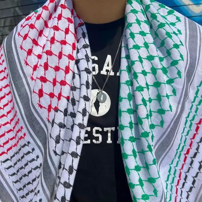 Foulard de Styles arabes pour femmes, Foulard de styliste imprimé à carreaux, Hijab doux, châles et