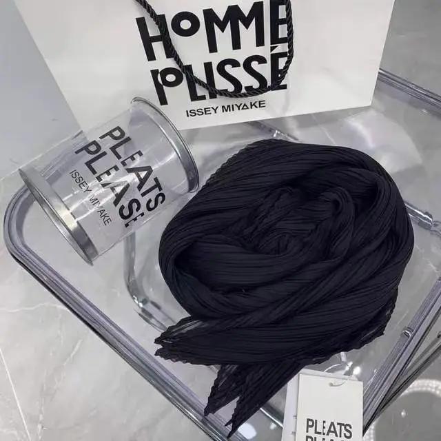 Ata Yake-Écharpe Plissée pour Femme, Châle en Tissu, Mode Coréenne, Foulard de Protection Solaire Mi