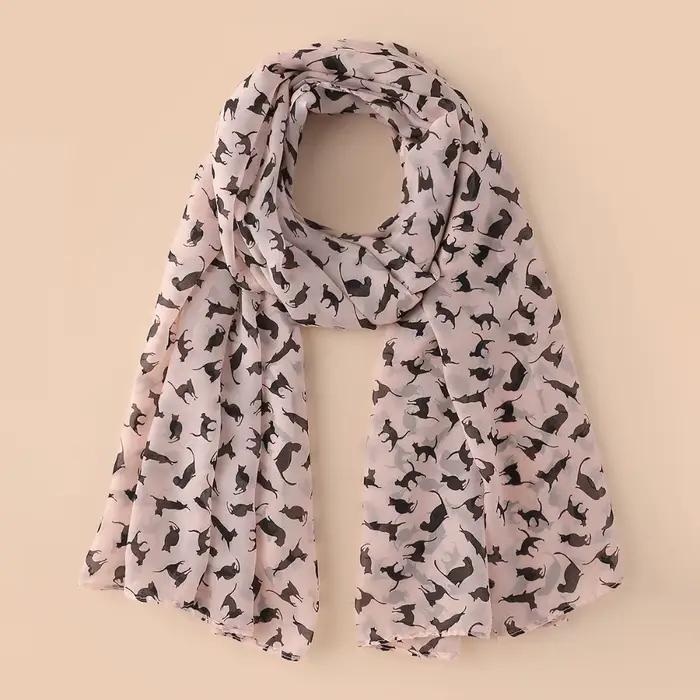Écharpe colorée en mousseline de soie pour femmes et filles, cadeau de marque de luxe, Design de cha