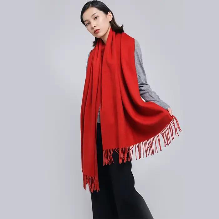 Grande écharpe en cachemire de marque de luxe pour femmes, châle doux pour dames, 200x70 cm, automne