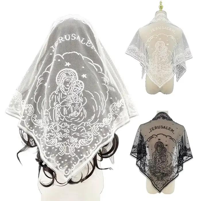 Écharpe Vintage en dentelle ajourée