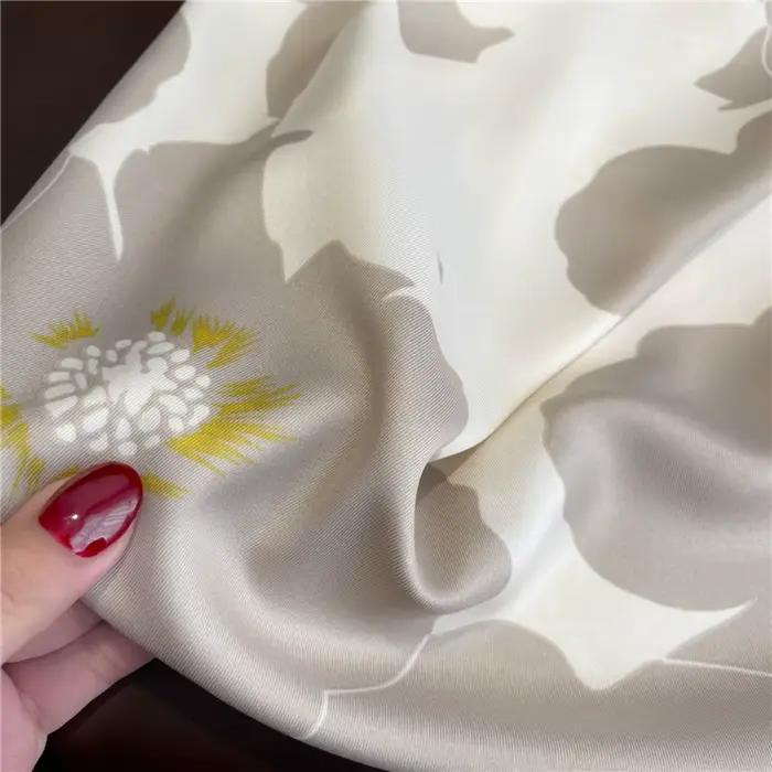 Foulard en soie tricoté pour femmes de haute qualité, 90x90cm, pour hiver et plage, luxe et sophistication
