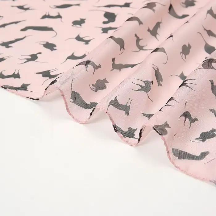 Écharpe en mousseline de soie pour femmes et filles